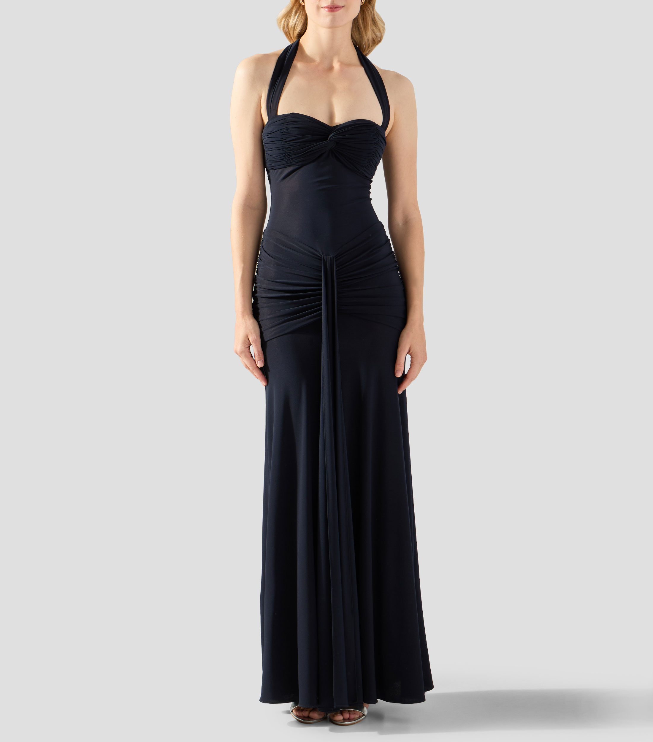 Vestido de fiesta largo liso Mujer